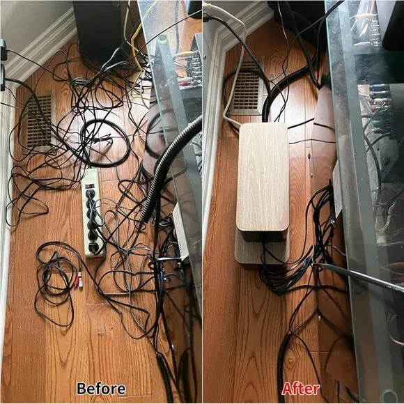 Cable Management Box Cable Management Kit for Power Strip to Hide Wires,Cord Org
